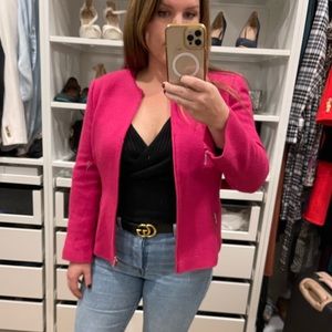 Barbie pink wool blazer, fall statement! Sz 14